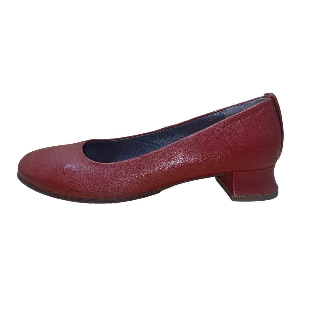 Fausto Santini Women’s Red Leather Round Toe Low Heel Shoes Size 38