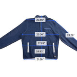 Eddie Bauer Mens Blue 1/4 Button Pullover Fleece Jacket Size XL