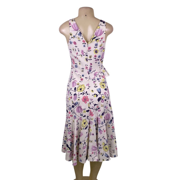 Rebecca Taylor Women’s Multicolo Floral Midi Dress Sleeveless Size 2