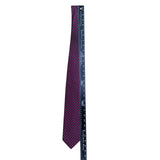 Austin Reed Mens Purple Italian Silk Necktie Geometric Pattern Made In USA 