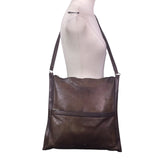 Halston Women’s Brown Leather Large Pocket Everyday Tote Shoulder Bag