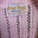 Vogue Womens Pink Knit Top & Skirt Set Soft Modest Ribbed 2-Piece Sz M