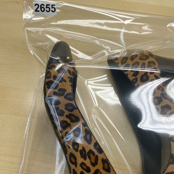 Isaac Mizrahi Live! Women’s Leopard Print With Studded Toe Block Heel Size 9.5