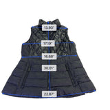 Calvin Klein Womens Black Quilted Down Puffer Vest Zip Pockets Lightweight Sz M