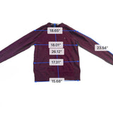Tommy Hilfiger Mens Burgundy Cotton Cashmere Sweater Soft Knit Pullover Size M 
