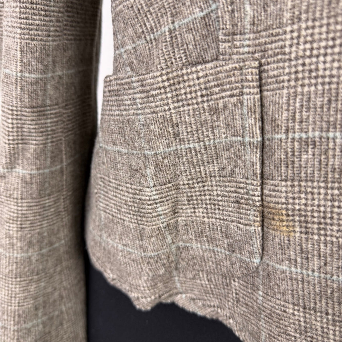 Banana Republic Womens Brown Wool Blend Plaid Pattern Blazer Button Front Sz 6