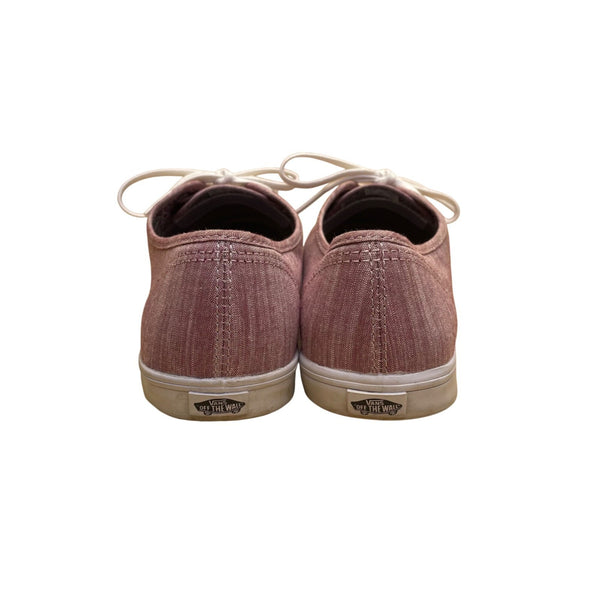 Vans Women’s Pink Canvas Casual Lace-Up LowPro Flat Sneakers Size 8.5
