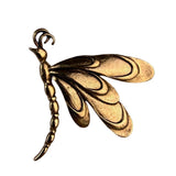 Gold Tone Womens Metal Dragonfly Brooch Jewelry