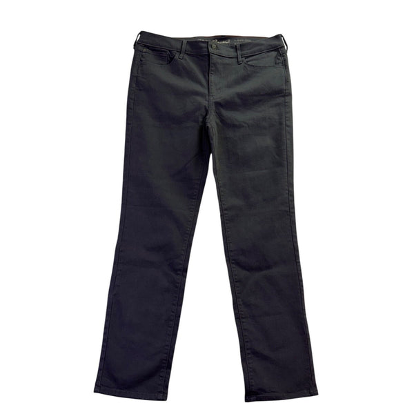 Eddie Bauer Womens Black Cotton Blend Straight-Leg Pants Casual Sz 16