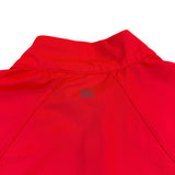 Tail Womens Red Polyester/Spandex Short Sleeve Half-Zip Performance Polo Shirt X