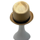 Westend Mens Natural Straw Fedora With Black Band