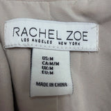 Rachel Zoe Womens Beige Blazer Slim Fit Single Button Jacket Size M