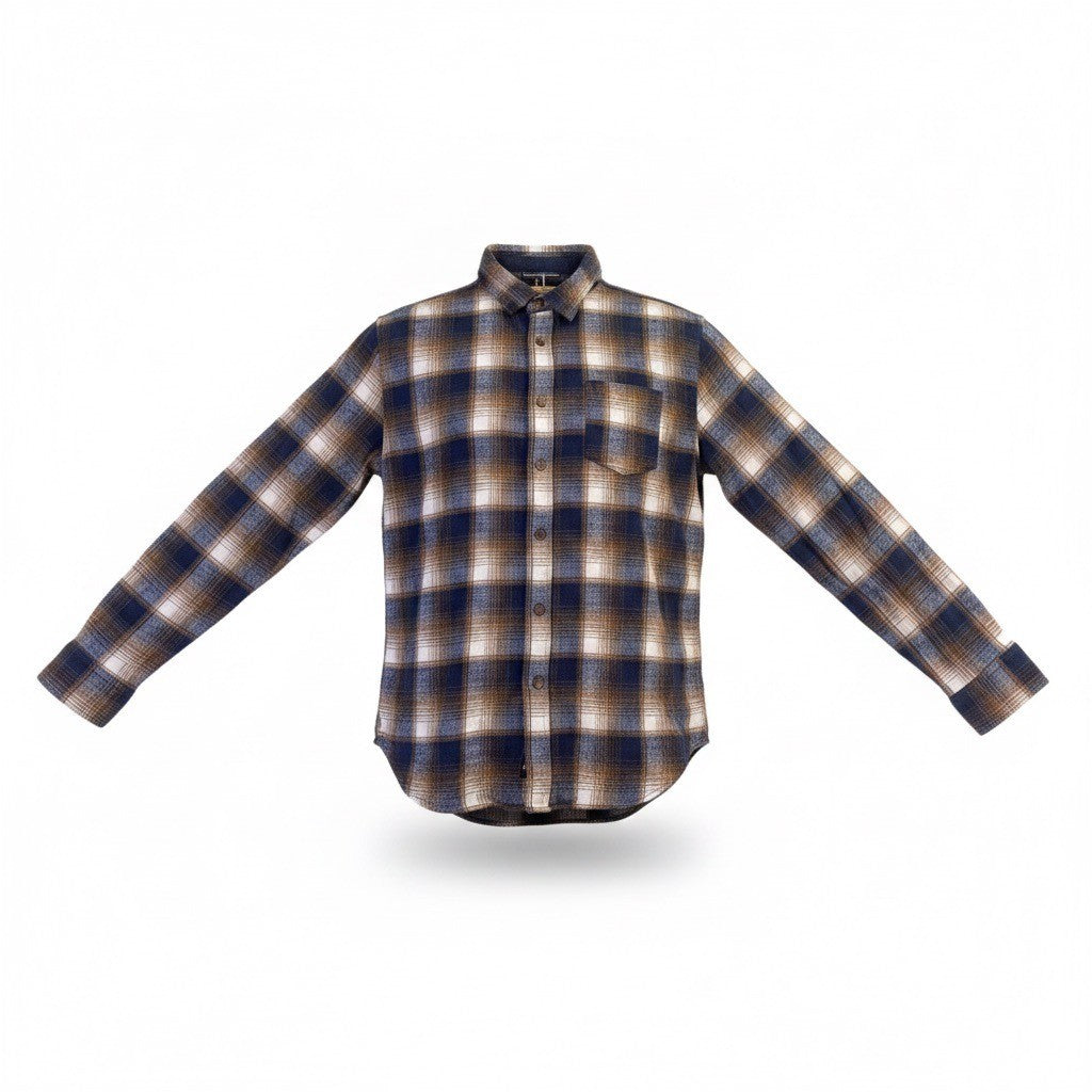 Eightthavenue Mens Plaid Button-Down Flannel Shirt  Long Sleeve Sz XL