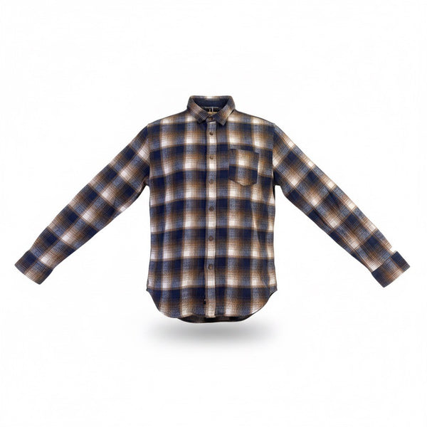 Eightthavenue Mens Plaid Button-Down Flannel Shirt  Long Sleeve Sz XL