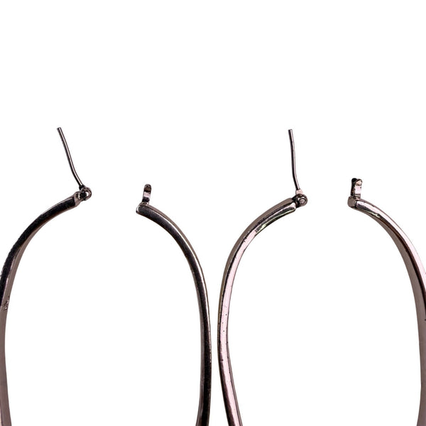 Lauren Ralph Lauren Womens Silver Tone Hoop Earrings Modern Style Gift