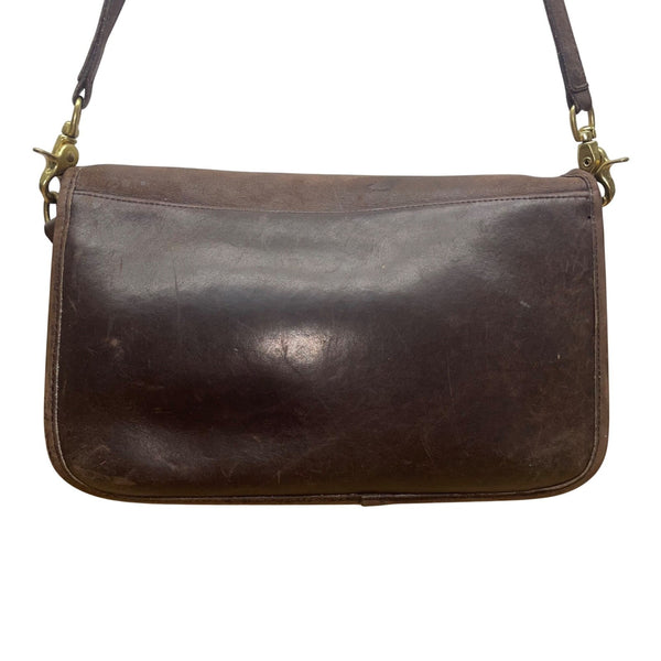 Vintage Coach Women’s Brown Leather With Twist Lock Closure Shoulder Bag