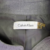Calvin Klein Womens Charcoal Button Front Dress With Belt Size 14
