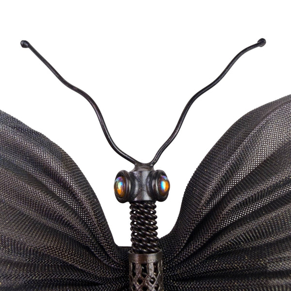 Sarah Cavender Womens Black Mesh Butterfly Brooch Pin Lightweight Abstract
