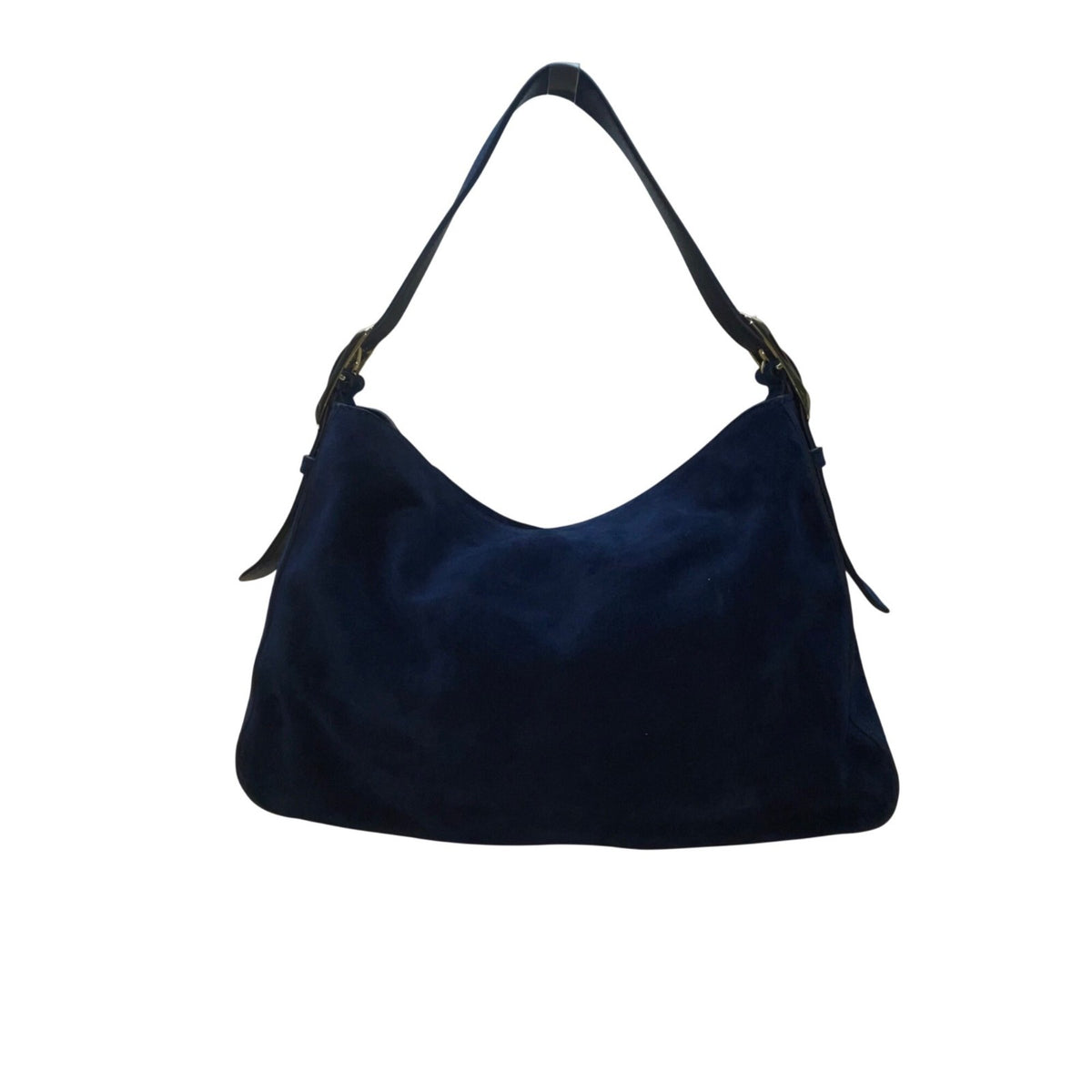 J.Crew Women’s Navy Blue Cow Suede Shoulder Adjustable Strap Soft  Satchel Bag