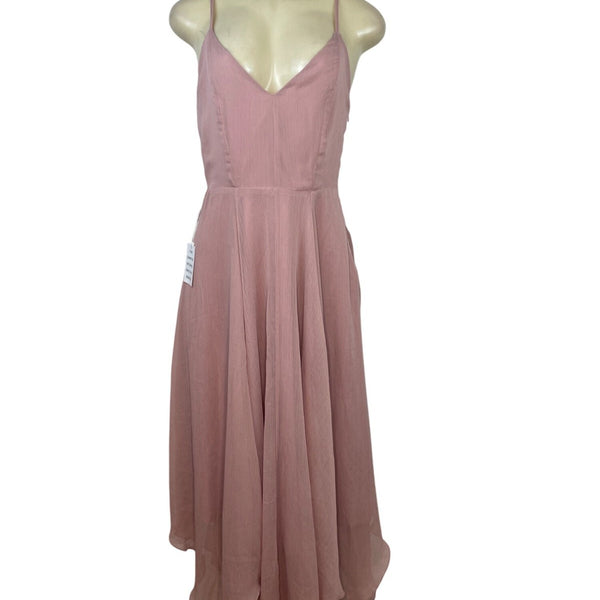 Mia Joy Women’s Dusty Pink Sleeveless Spaghetti Strap Midi Dress Sz S - New