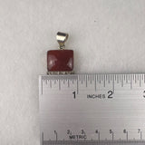 Sterling Silver Carnelian Pendant Red Gemstone Dangling Beads Retro Silver 925