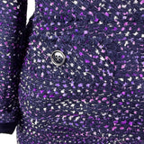 Albert Nipon Womens Purple/Black Tweed Skirt Suit Size 4