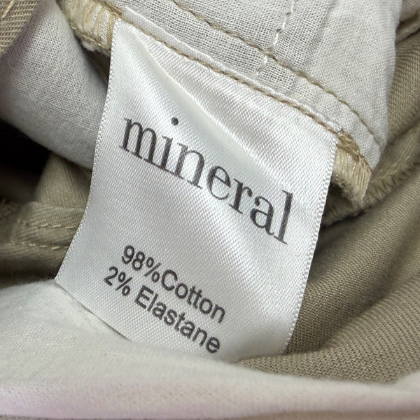 Mineral Women’s Olive Cotton & Elastane Straight-Leg Pants Size 28 - New