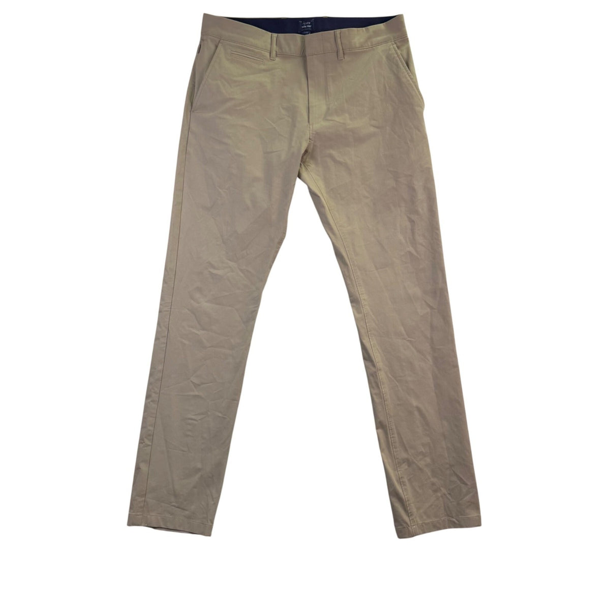 J.Crew Mens Beige Cotton-Blend Slim Tech Pants Durable Workwear Size W32 L32