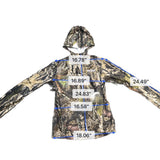 Rustic Ridge Womens Camouflage Hooded Outdoor Jacket Lightweight Durable Sz XS