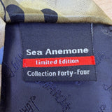 J. Garcia Men’s Tan & Blue Silk Tie Sea Anemone Limited Edition Collection 44
