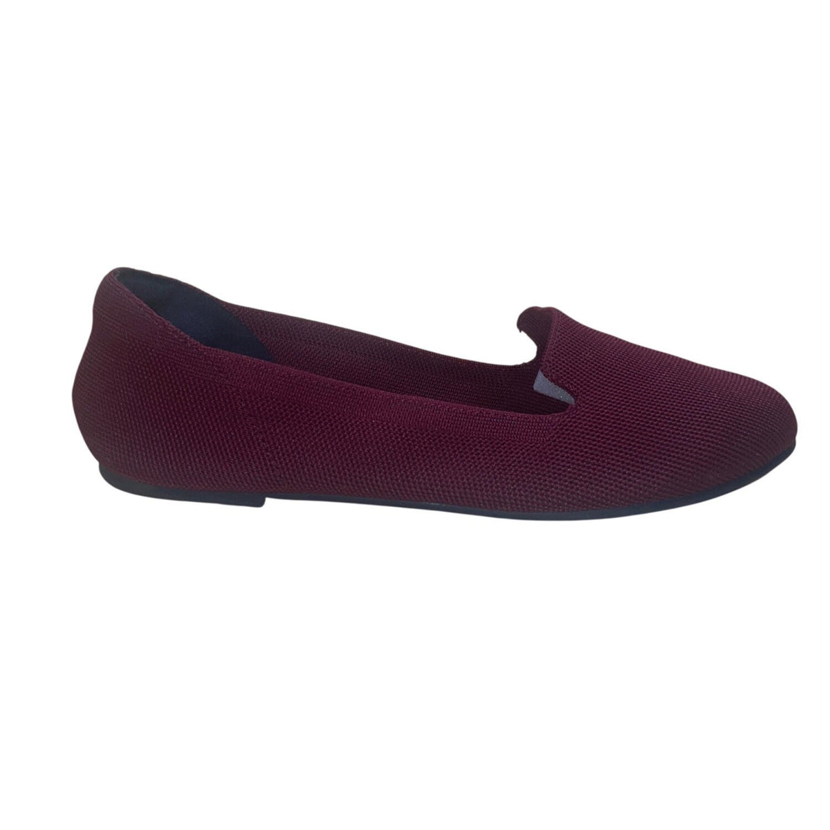 Veittes Women’s Burgundy Woven Slip-On Casual Ballet Flats Size 11W