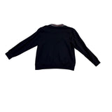 Alfred Dunner Womens Black Long Sleeve Top With Houndstooth Accents Sz M