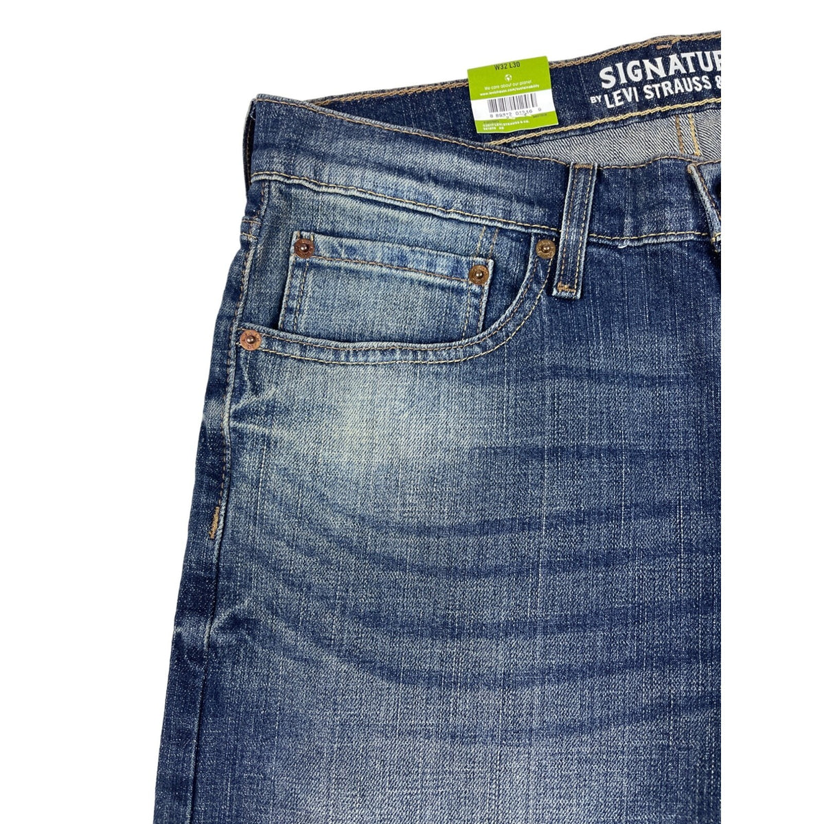Signature by Levi Men's Flex Straight Blue Jeans Sz 32X30 - NWT
