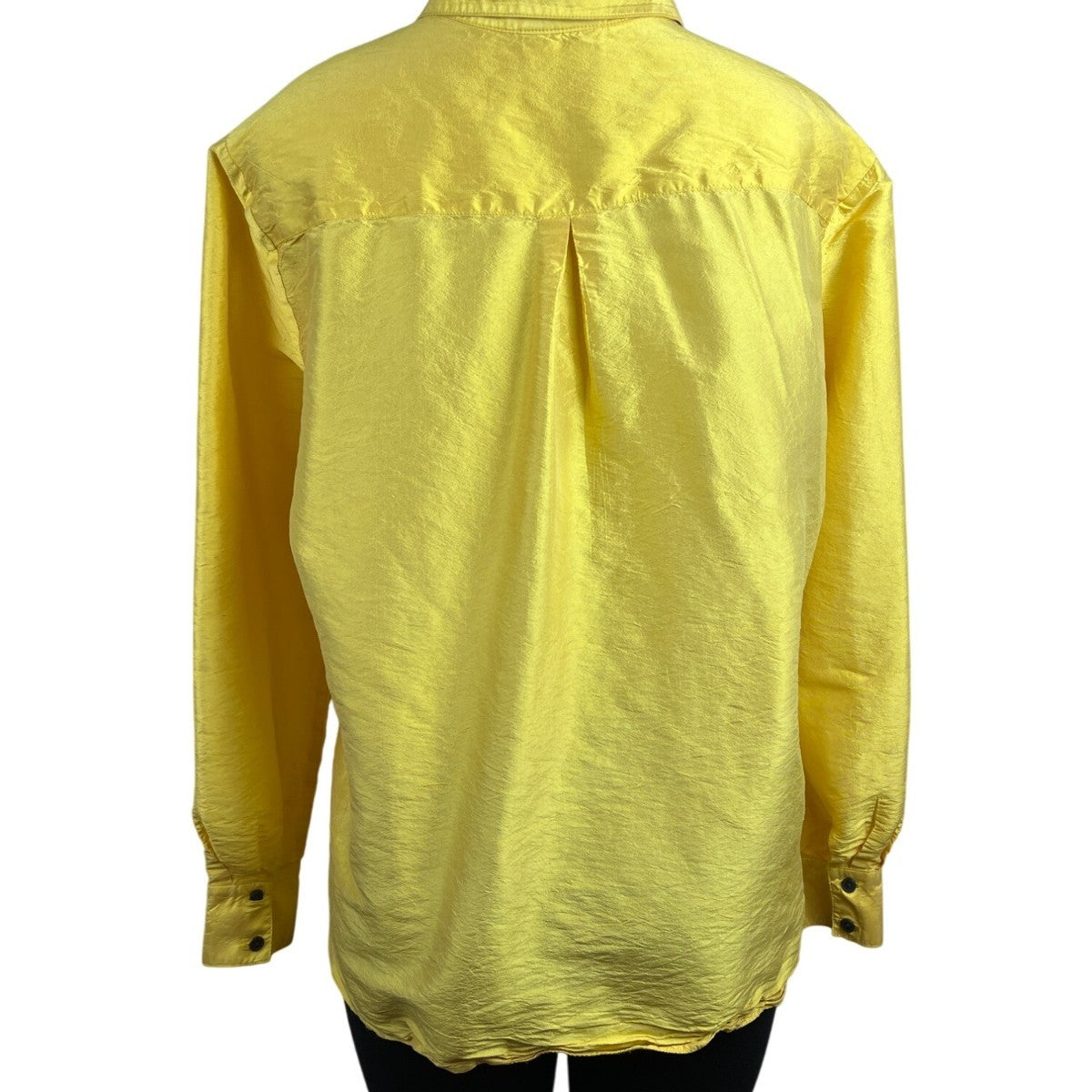 Neiman Marcus Exclusive Yellow Blouse Long Sleeve Button-Up Style