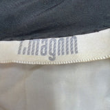 I. Magnin Womens Ivory & Black Silk Beaded Sequin Jacket 100% Silk Lining Size M
