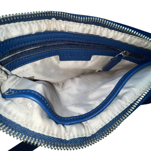 Calvin Klein Women’s Blue Nylon Adjustable Strap Compact Crossbody Bag
