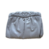 Morris Moskowitz Women’s Gray Leather Vintage Style Crossbody Handbag