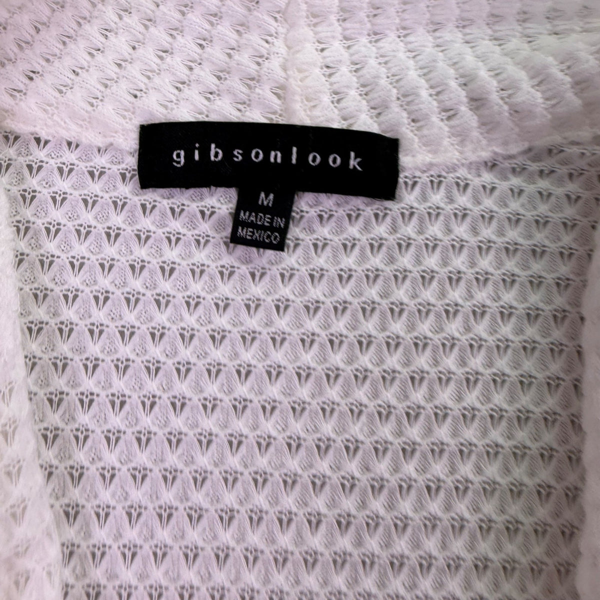 Gibsonlook Womens White Knit Long Sleeve Drape Front Top Size M
