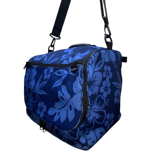 L.L. Bean Women’s Blue Floral With Adjustable Shoulder Strap Travel Bag
