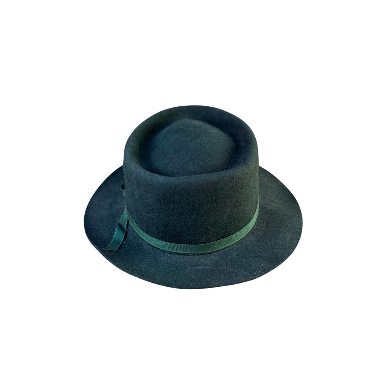 The Bak-Pakker By B-Bar-H Mens Green Wool Fedora Water Repellent Vintage Hat