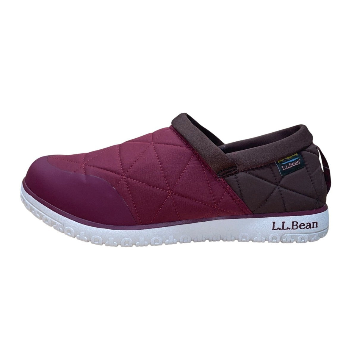 L.L.Bean Men’s Burgundy & Brown Quilted Waterproof Slip-On Shoes Size 12M
