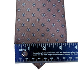Barini Originals Mens Brown Silk Floral Pattern Necktie