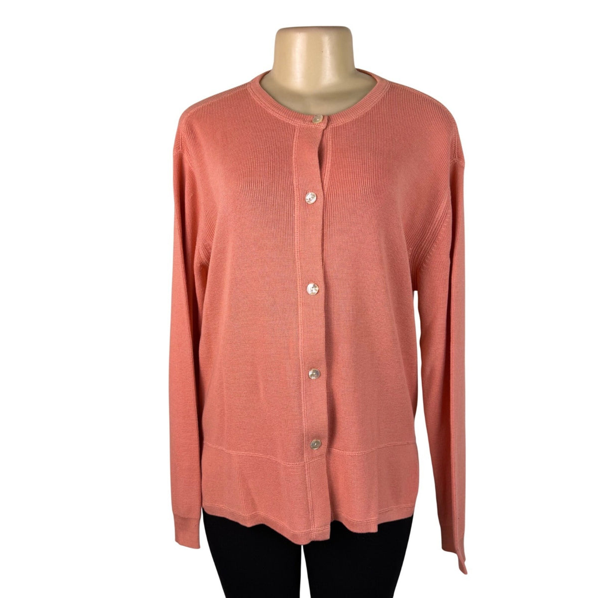 Tommy Bahama Womens Pink Button-Down Cardigan Sweater Size M