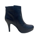 Lucky Brand Women’s Black Leather Sleek Heeled Ankle Booties Size 7