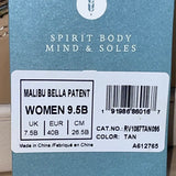 Revitalign Women’s Light Brown Patent Strap Malibu Bella  Sneakers Size 9.5B