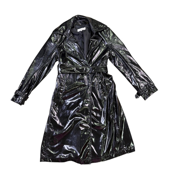 Calvin Klein Womens BlackTrench Coat Size M