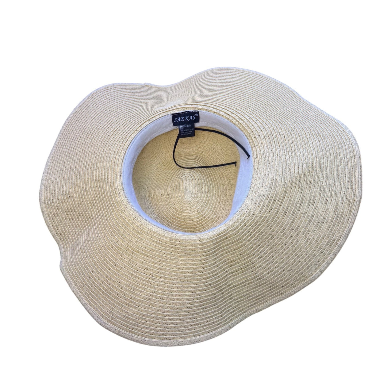 Sakkas Womens Yellow Paper Straw Wide Brim Sun Hat W/ Adjustable Flower Accents