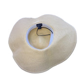 Sakkas Womens Yellow Paper Straw Wide Brim Sun Hat W/ Adjustable Flower Accents