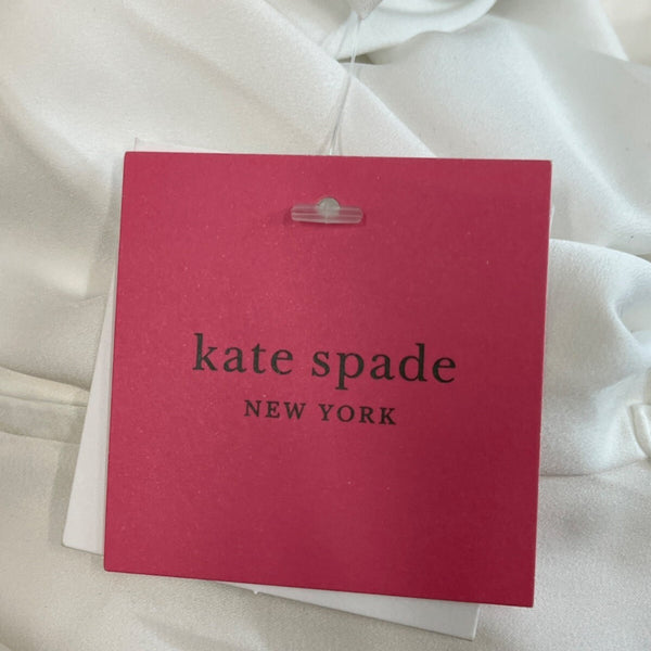 Kate Spade New York White Mrs. Embroidered Initials Bathrobe Sz L/XL - New