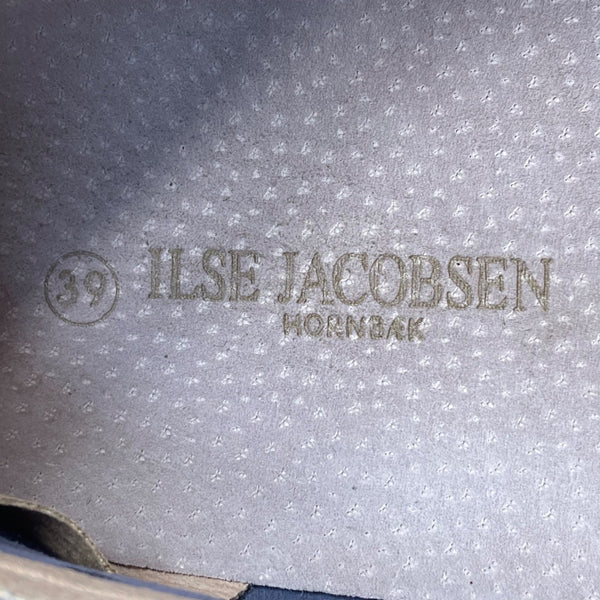 Ilse Jacobsen Women’s Blue Perforated Pattern Stitched Slip-On Shoes Size 39